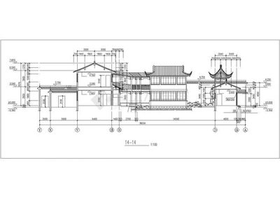 三套中国仿古建筑设计施工CAD图(非常完整)