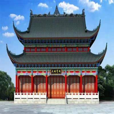 内蒙古包头古建筑寺庙设计图,仿古寺庙装饰工程施工